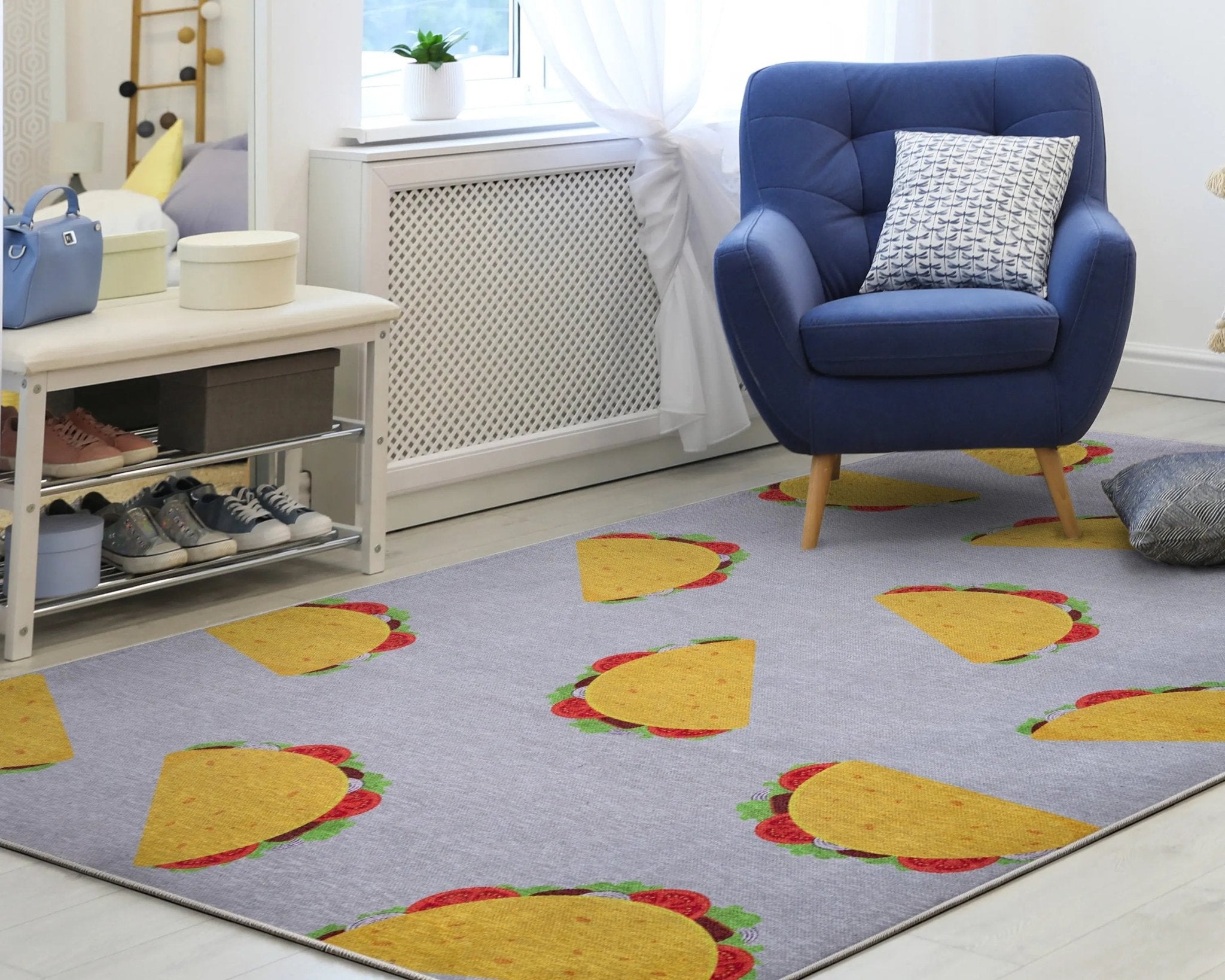 Multi Tacos Novelty Multi Pink Flat-Weave Rug Well Woven