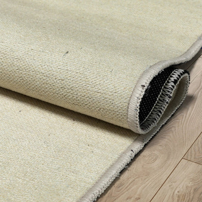 Double Taco Novelty Multi Yellow Flat-Weave Rug Well Woven