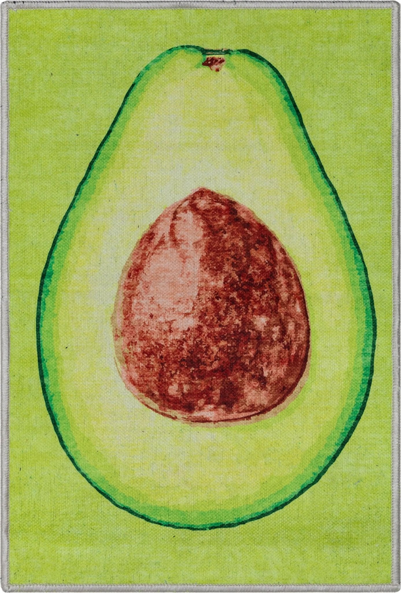 Avocado Novelty Green Flat-Weave Rug Well Woven