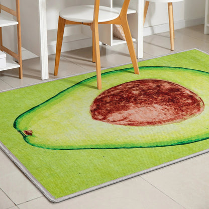 Avocado Novelty Green Flat-Weave Rug Well Woven