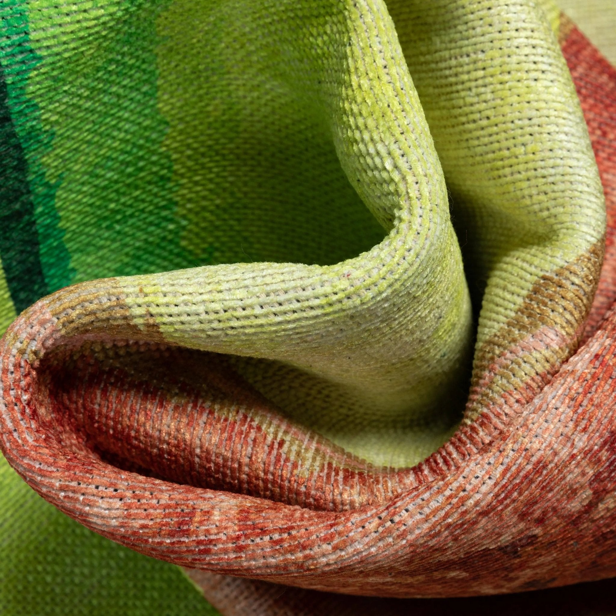 Avocado Novelty Green Flat-Weave Rug Well Woven