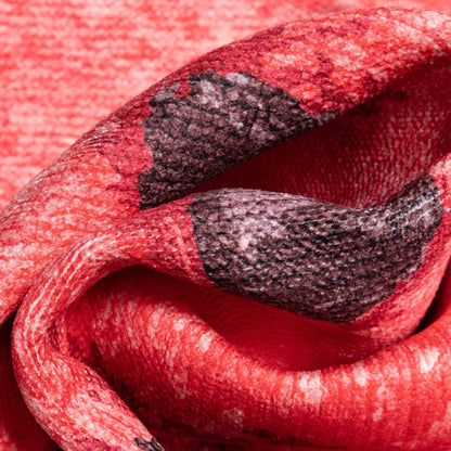 Half Watermelon Novelty Red Lime Flat-Weave Rug Well Woven