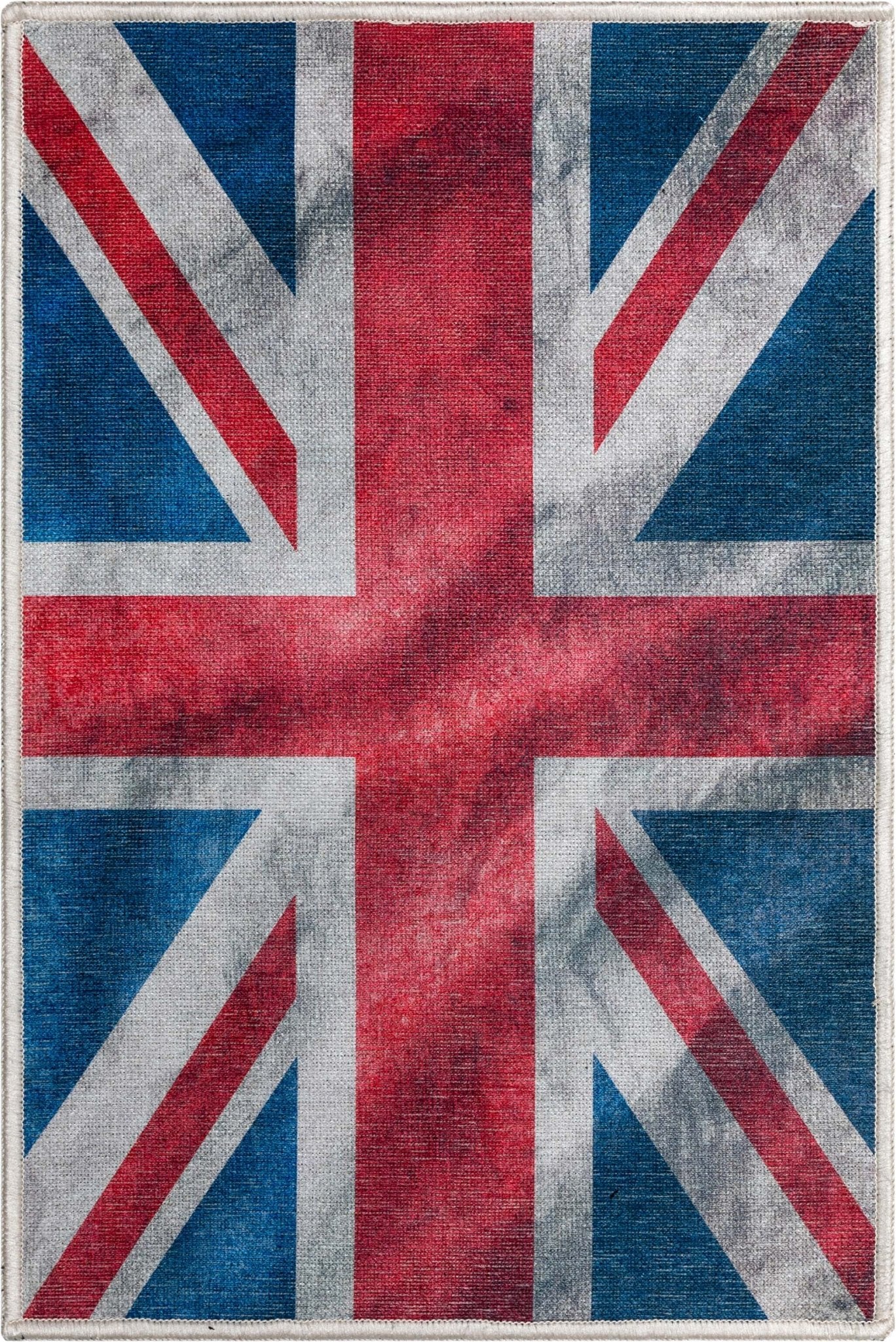 Apollo British Flag Red Blue White Novelty Flat-Weave Rug Well Woven