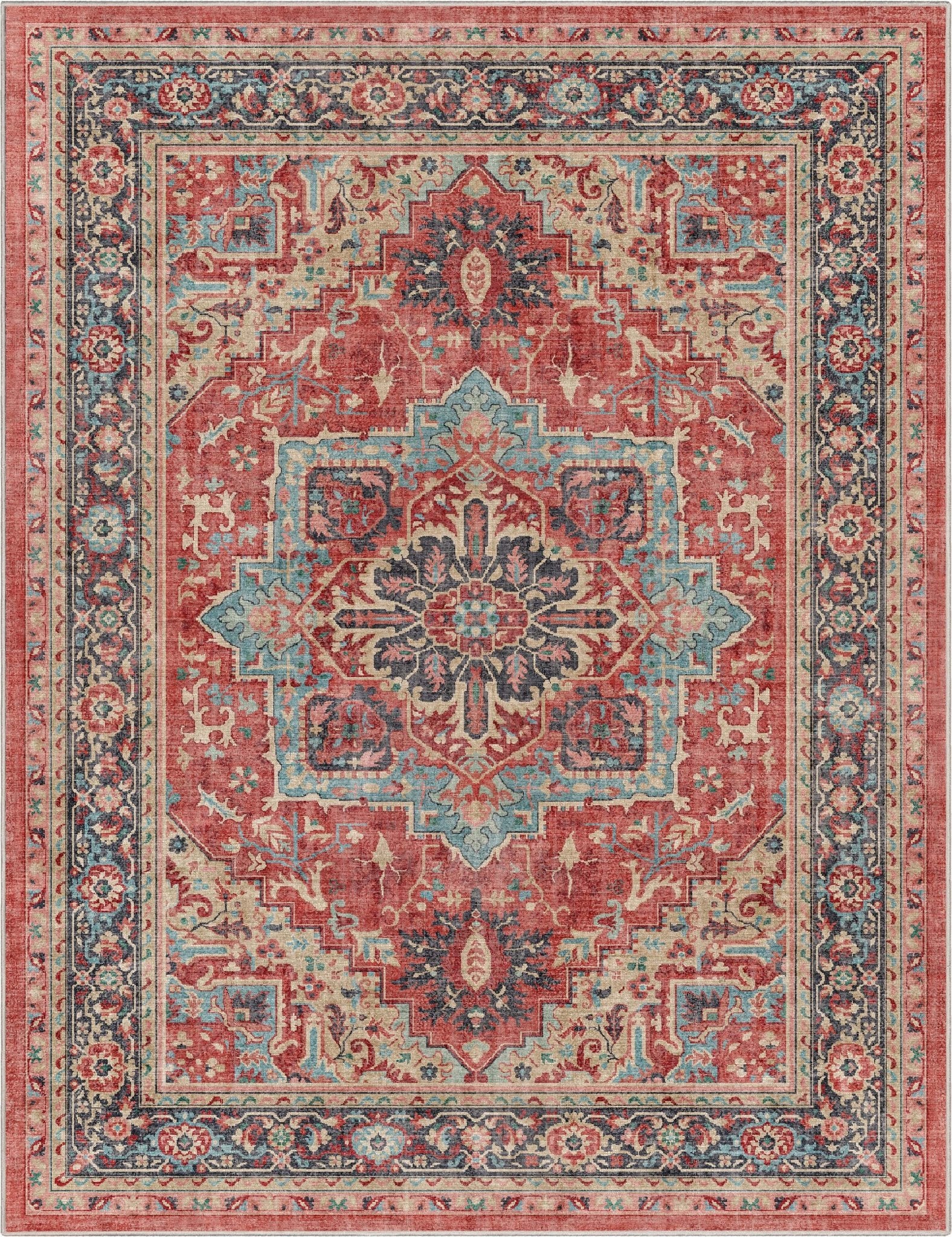Apollo Serapi Tirana Vintage Medallion Oriental Area Rug – Well Woven