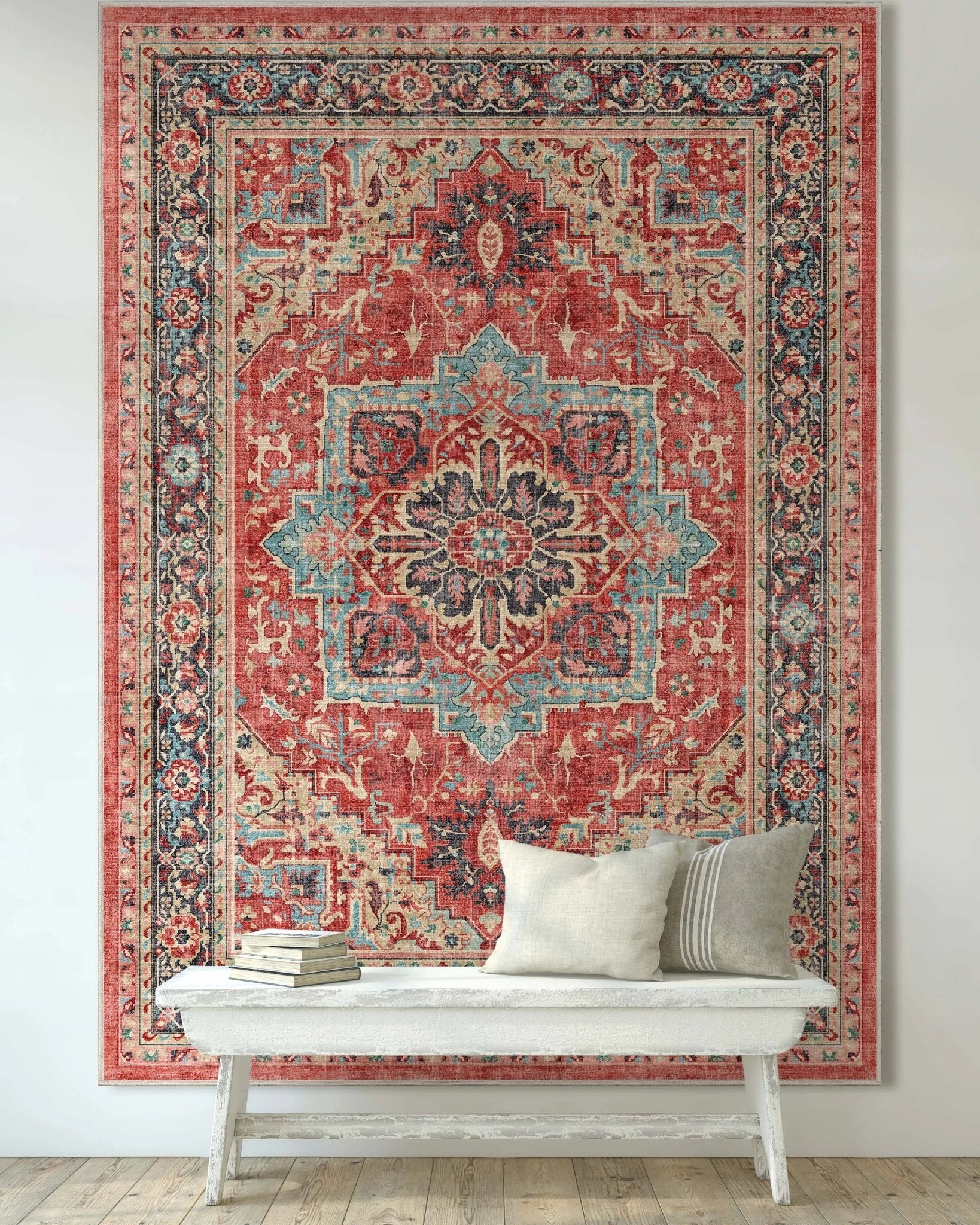Apollo Serapi Tirana Vintage Medallion Oriental Area Rug – Well Woven