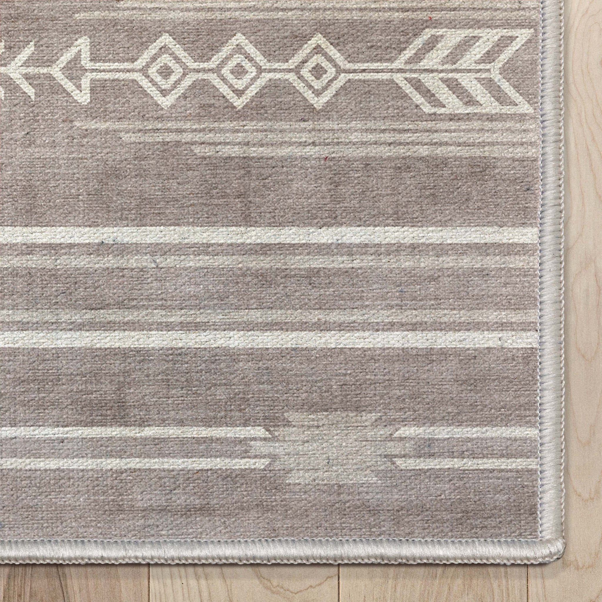 Bismarck Tribal Moroccan Beige Flat-Weave Rug Well Woven