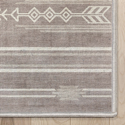 Bismarck Tribal Moroccan Beige Flat-Weave Rug Well Woven
