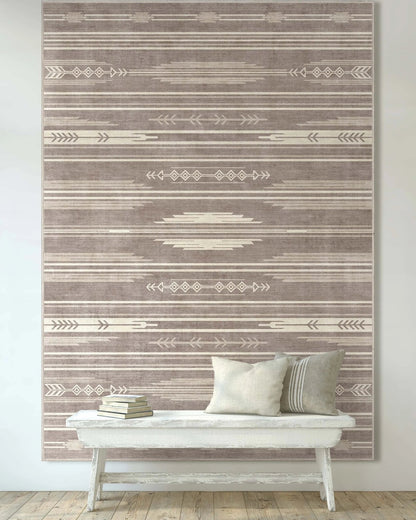 Bismarck Tribal Moroccan Beige Flat-Weave Rug Well Woven