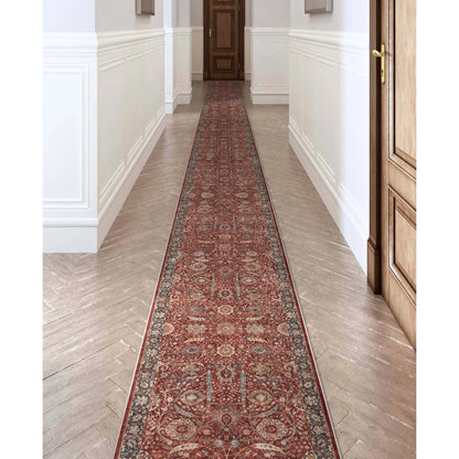 Liana Vintage Oriental Red Flat-Weave Rug Well Woven