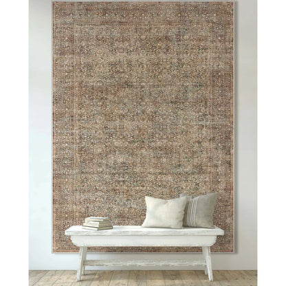 Juliette Vintage Persian Oriental Beige Flat-Weave Rug Well Woven