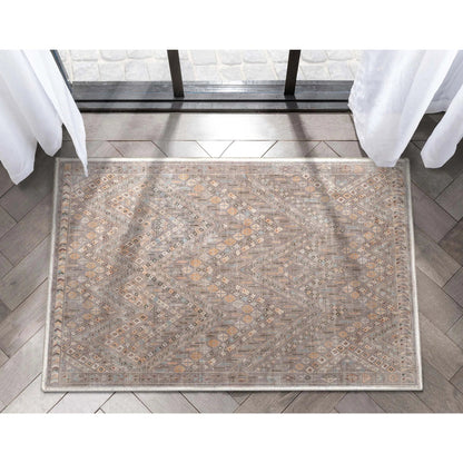 Anya Vintage Tribal Chevron Grey Flat-Weave Rug Well Woven