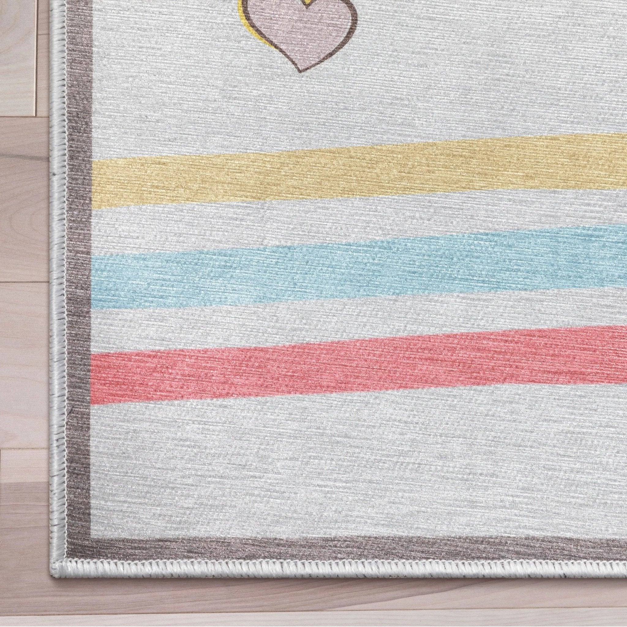 Hopscotch Modern Multi Grey Kids Flat-Weave Rug Well Woven