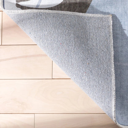 Safari Modern Grey Kids Flat-Weave Rug Well Woven