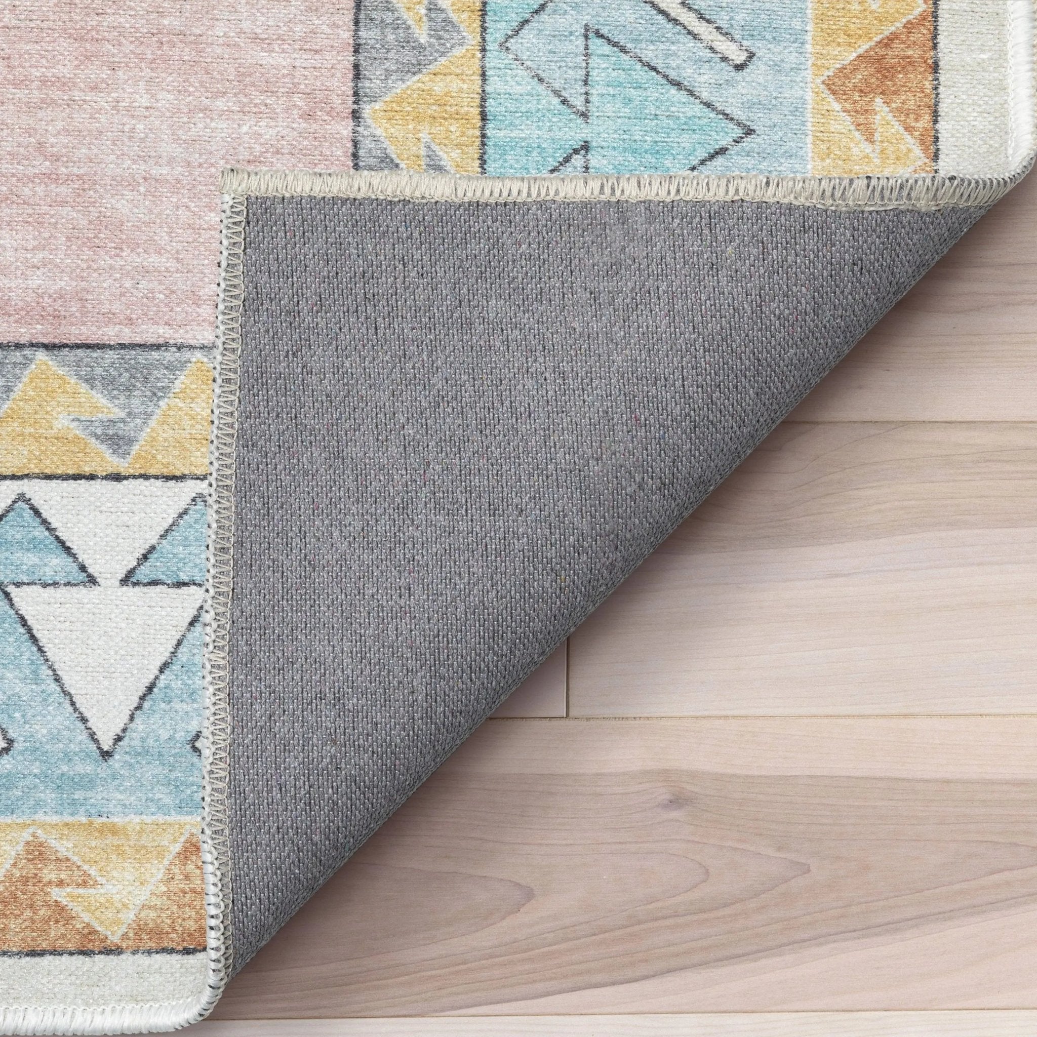 Ethnic Soft Medallion Modern Pink Kids Flat-Weave Rug Well Woven