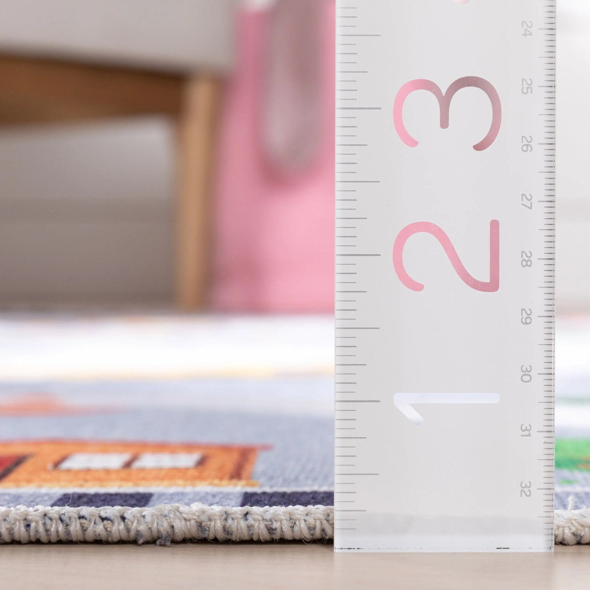 Construction Modern Grey Multi Kids Flat-Weave Rug Well Woven