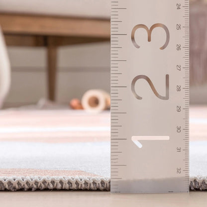 Cloud 9 Modern Coral Kids Flat-Weave Rug Well Woven