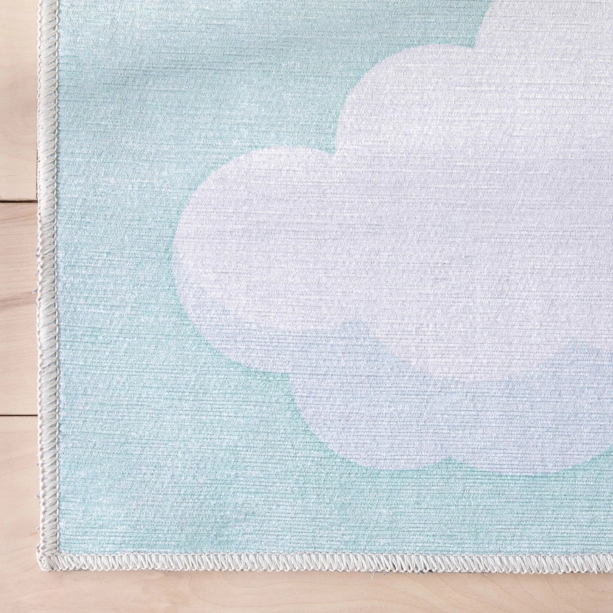Cloud 9 Modern Mint Kids Flat-Weave Rug Well Woven