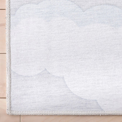 Cloud 9 Modern Grey Kids Flat-Weave Rug Well Woven