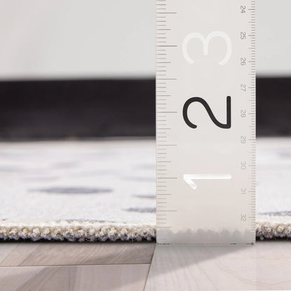 Animal Dots Modern Ivory Black Area Flat-Weave Rug Well Woven