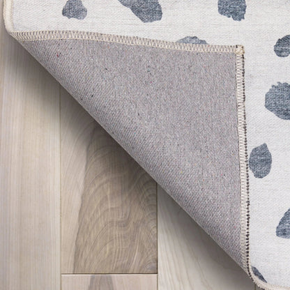 Animal Dots Modern Ivory Black Area Flat-Weave Rug Well Woven