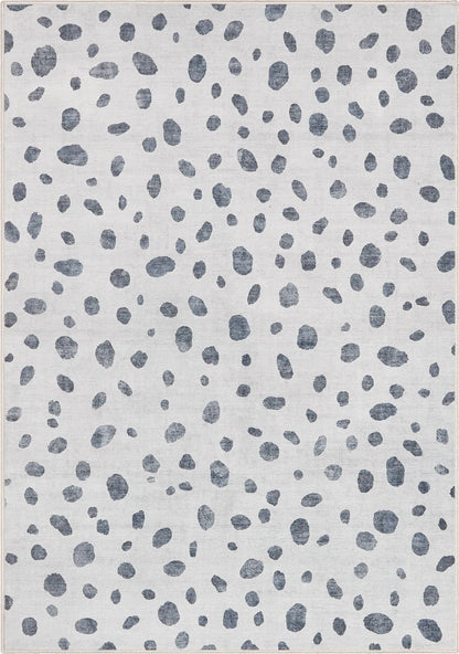 Animal Dots Modern Ivory Black Area Flat-Weave Rug Well Woven