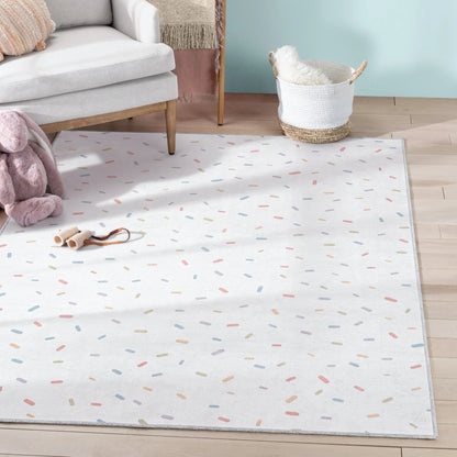 Sprinkles Modern Multi Color Area Flat-Weave Rug Well Woven