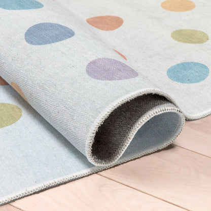 Multi Dot Modern Multi Color Area Flat-Weave Rug Well Woven