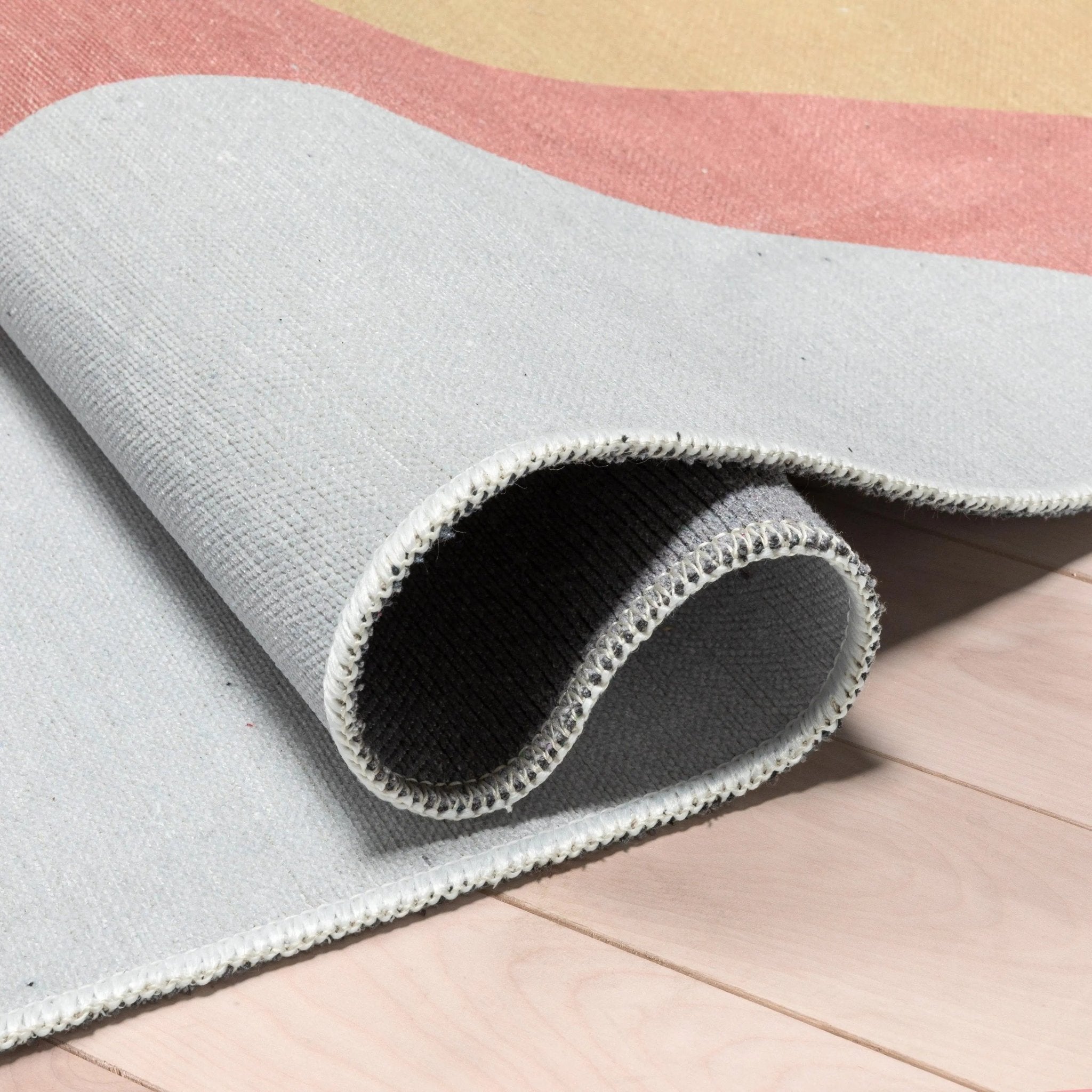 Rainbow Modern Multi Color Area Flat-Weave Rug Well Woven