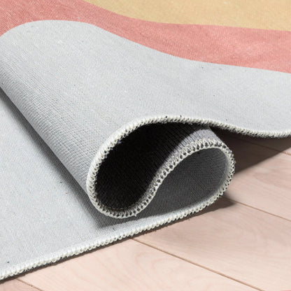 Rainbow Modern Multi Color Area Flat-Weave Rug Well Woven