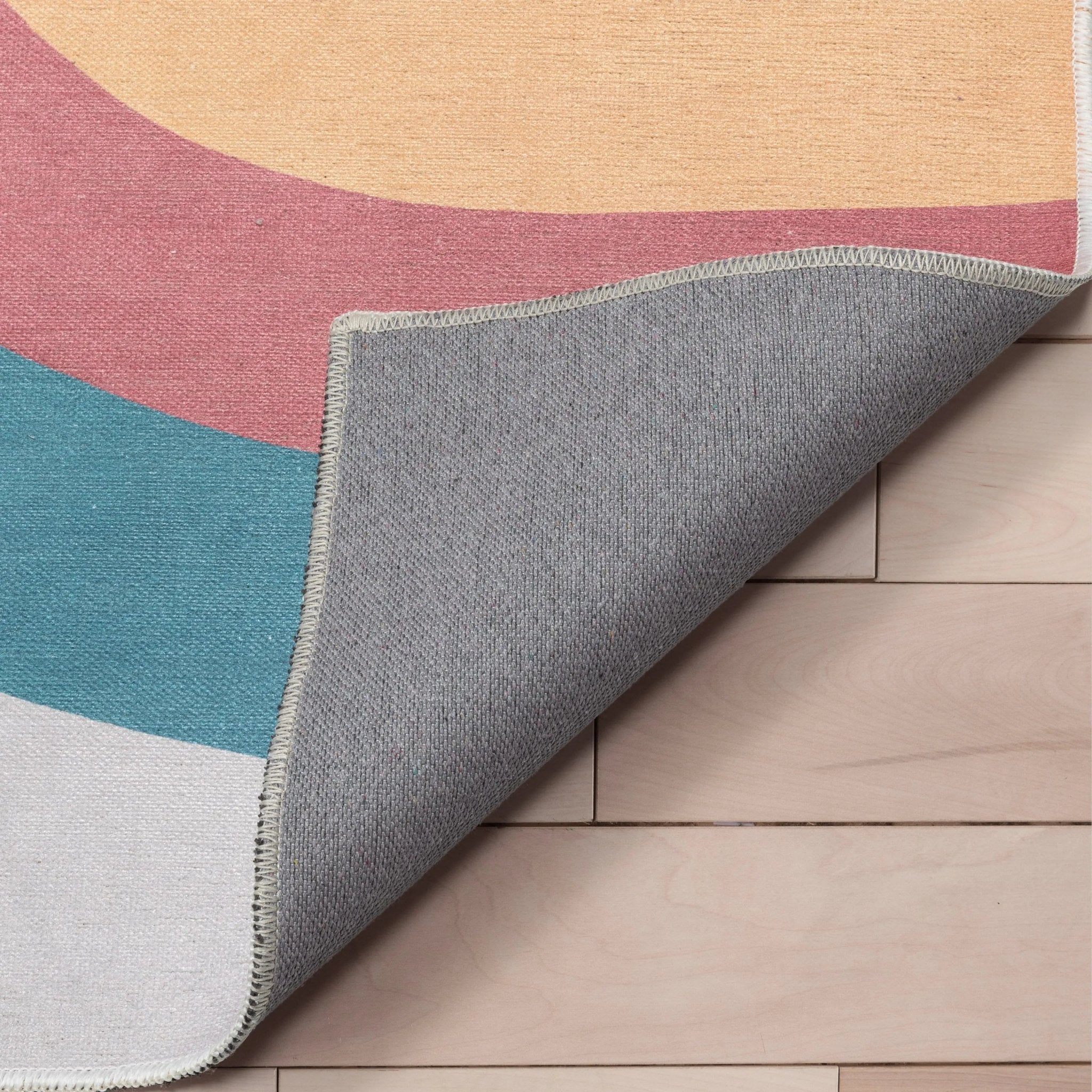 Kaleidoscope Rainbow Modern Multi Color Area Flat-Weave Rug Well Woven