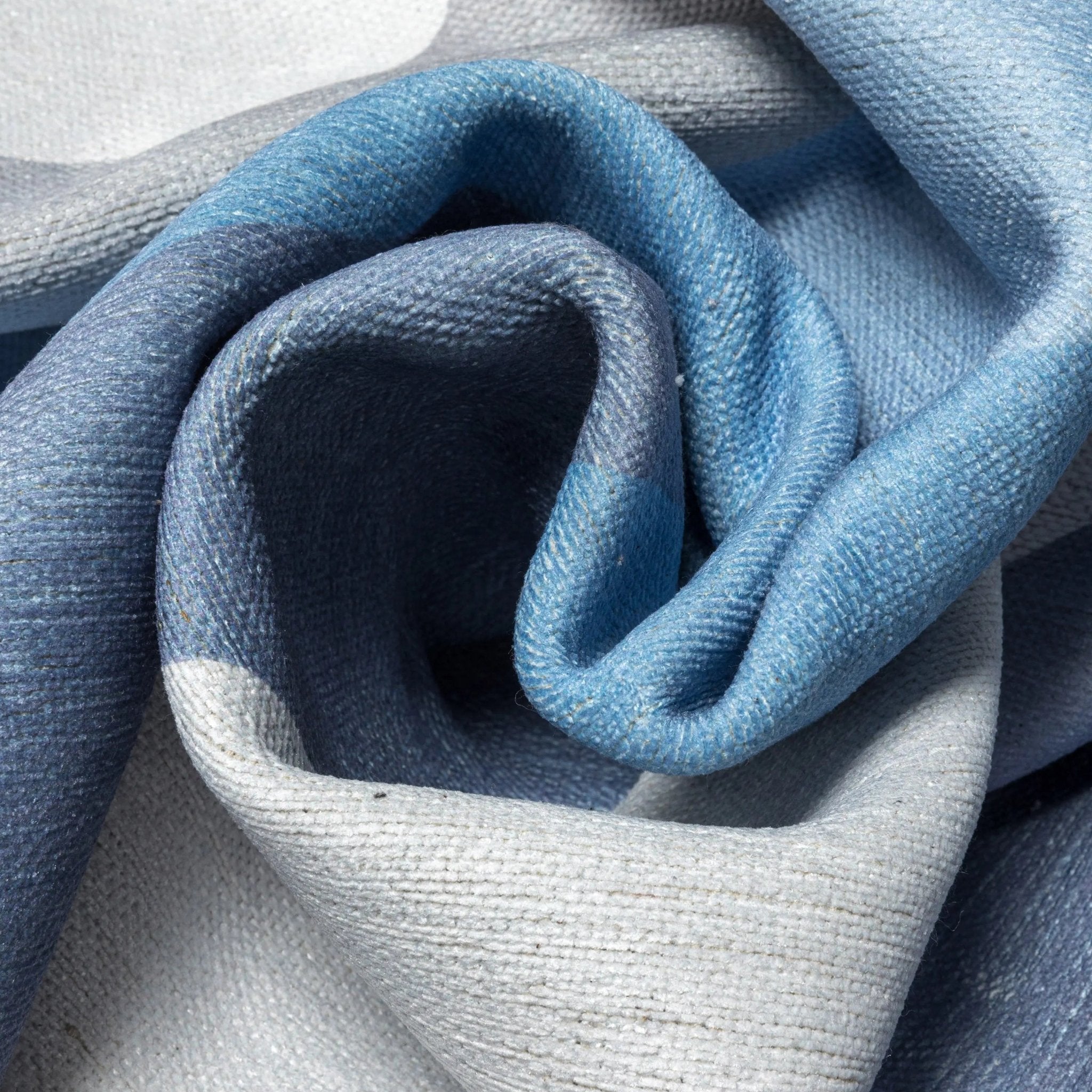 Twilight Rainbow Modern Blue Area Flat-Weave Rug Well Woven