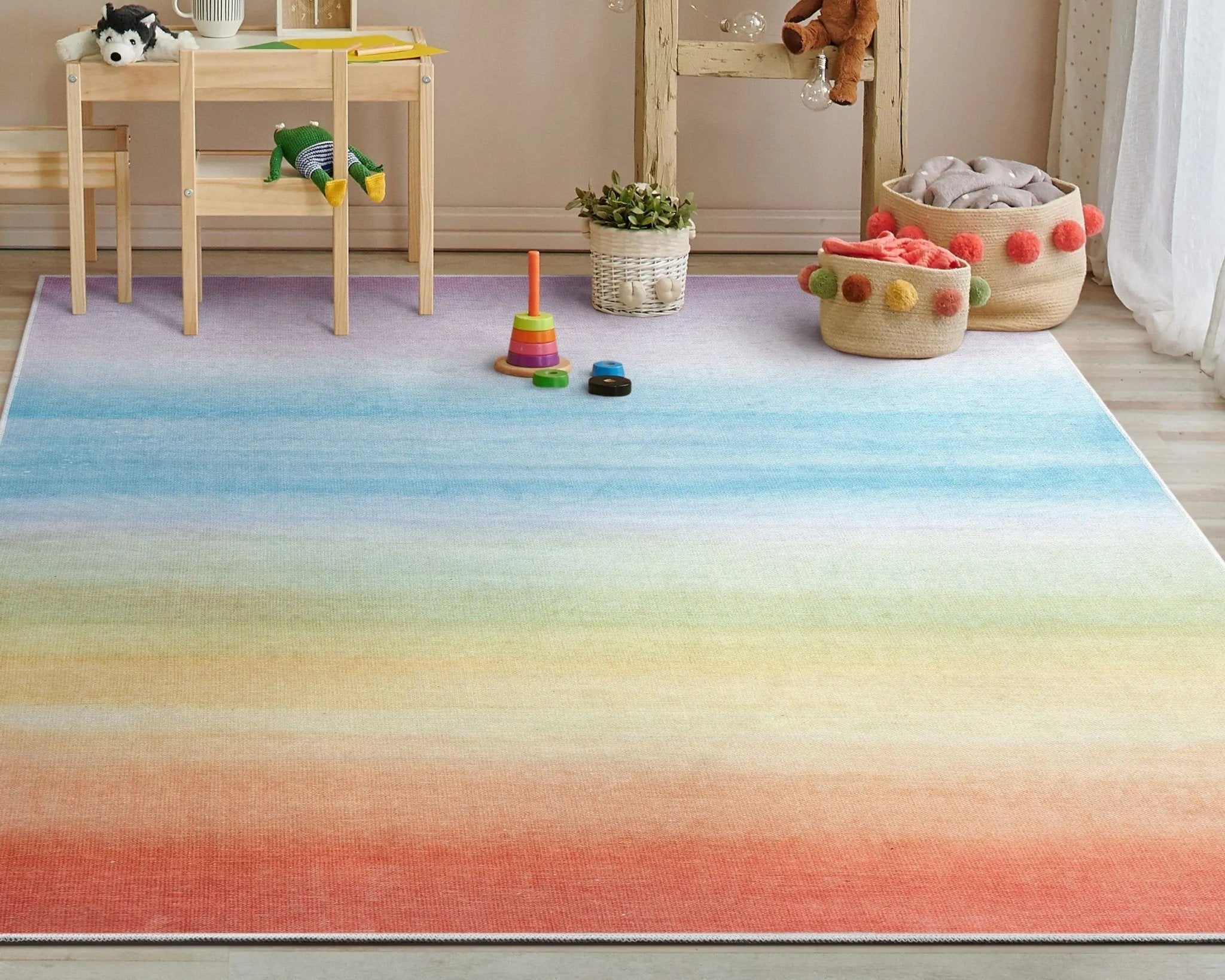 Sunrise Modern Multi Color Area Flat-Weave Rug Well Woven