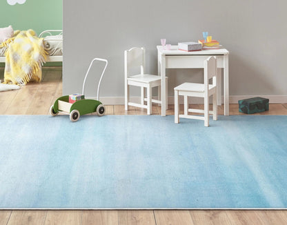 Nightfall Modern Blue Area Flat-Weave Rug Well Woven