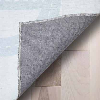 Playful Roads Modern Light Grey Area Flat-Weave Rug Well Woven