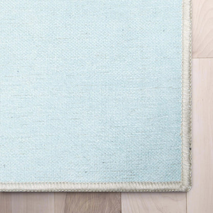Playful Roads Modern Blue Area Flat-Weave Rug Well Woven