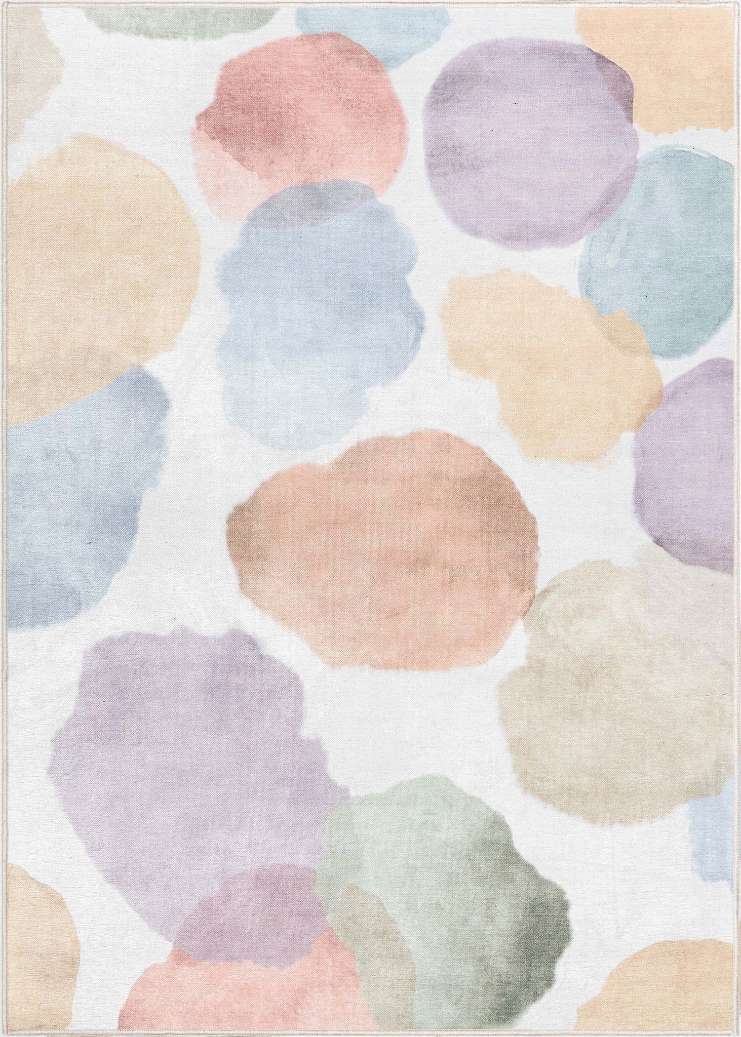Watercolor Dot Modern Multi Color Area Flat-Weave Rug Well Woven