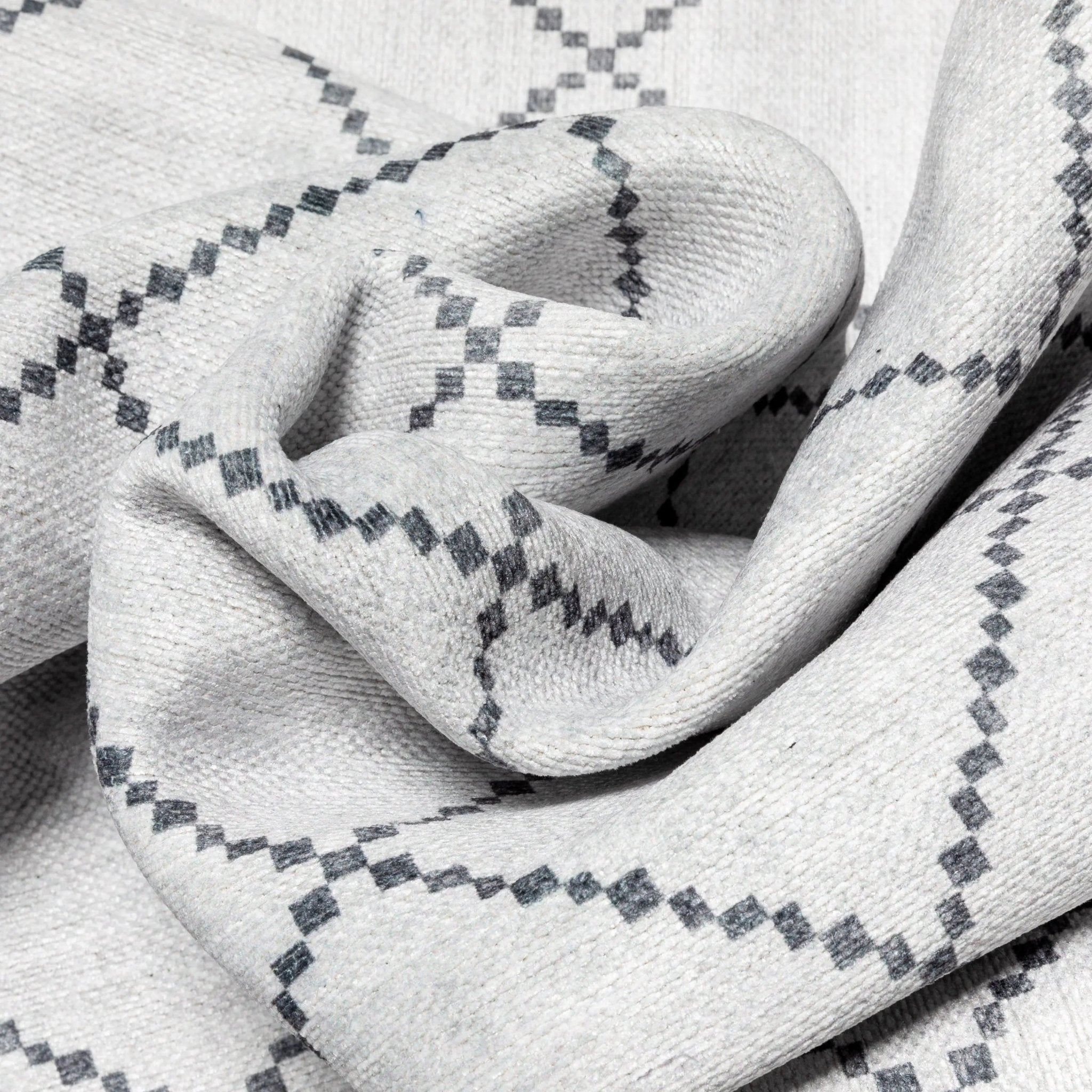 Anastasia Moroccan Trellis Pattern Ivory Grey Area Flat-Weave Rug Well Woven