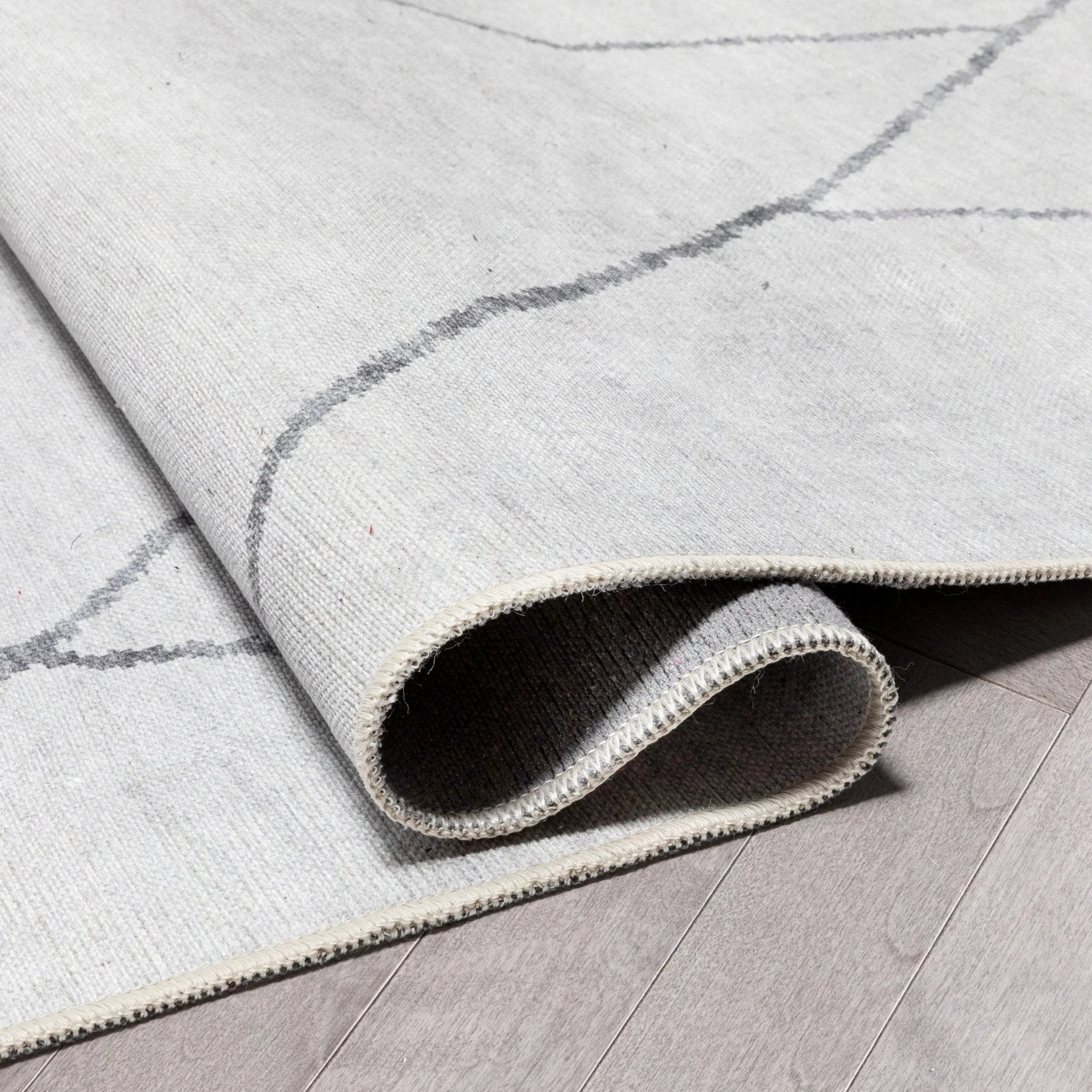 Bryn Moroccan Lattice Trellis Ivory Grey Area Flat-Weave Rug Well Woven