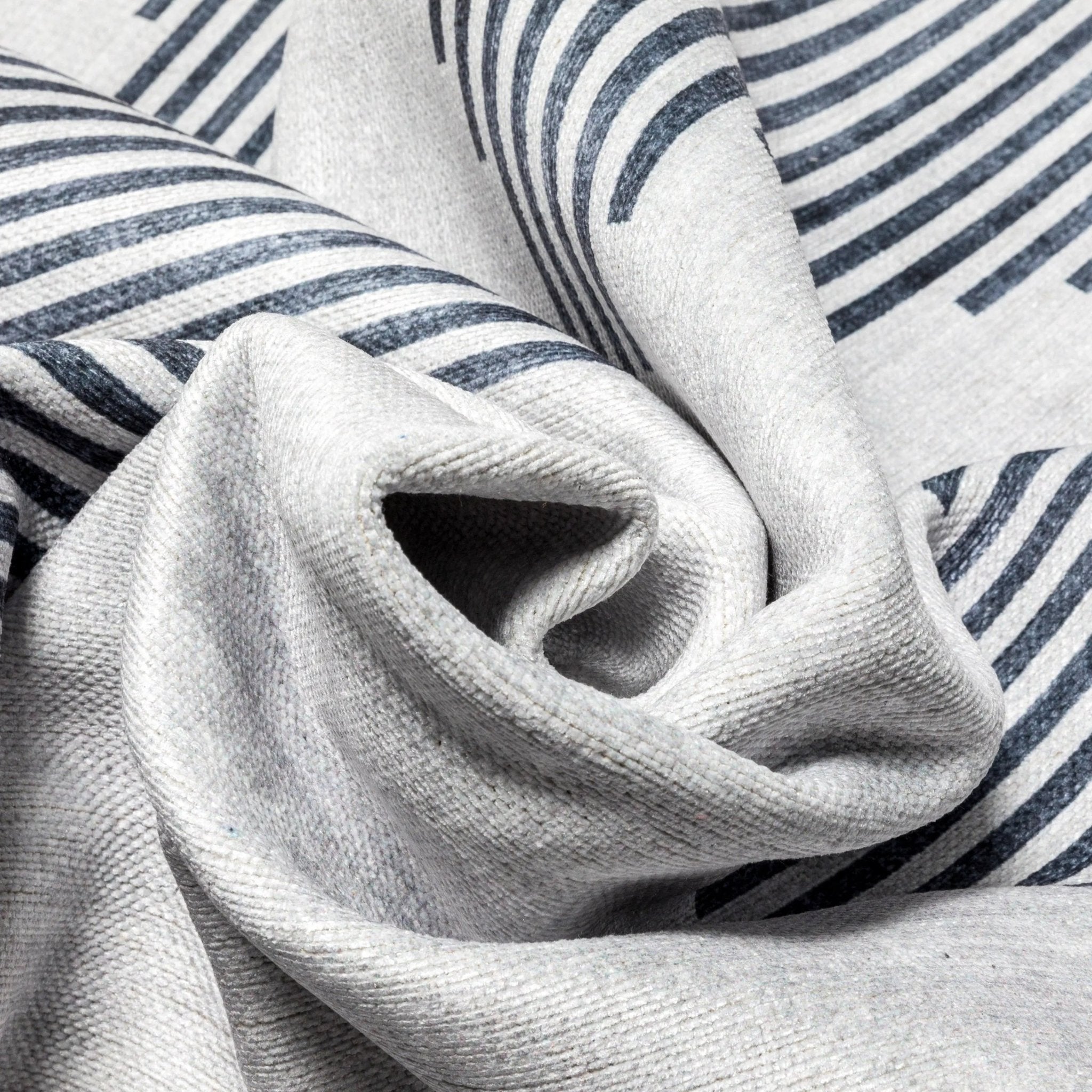 Bree Moroccan Diamond Stripes Ivory Grey Area Flat-Weave Rug Well Woven