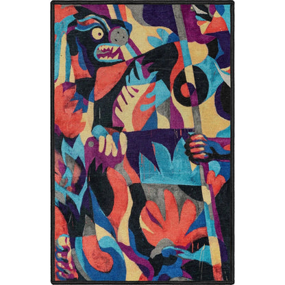 Well Woven x Misha Tyutyunik Sunday Jungle There Will Be Blood Multi-Color Rug Well Woven
