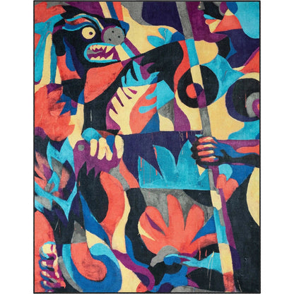 Well Woven x Misha Tyutyunik Sunday Jungle There Will Be Blood Multi-Color Rug Well Woven