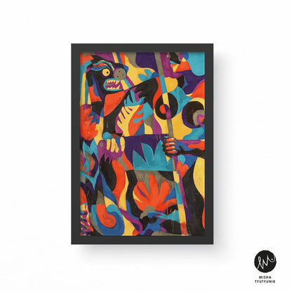 Well Woven x Misha Tyutyunik Sunday Jungle There Will Be Blood Multi-Color Rug Well Woven