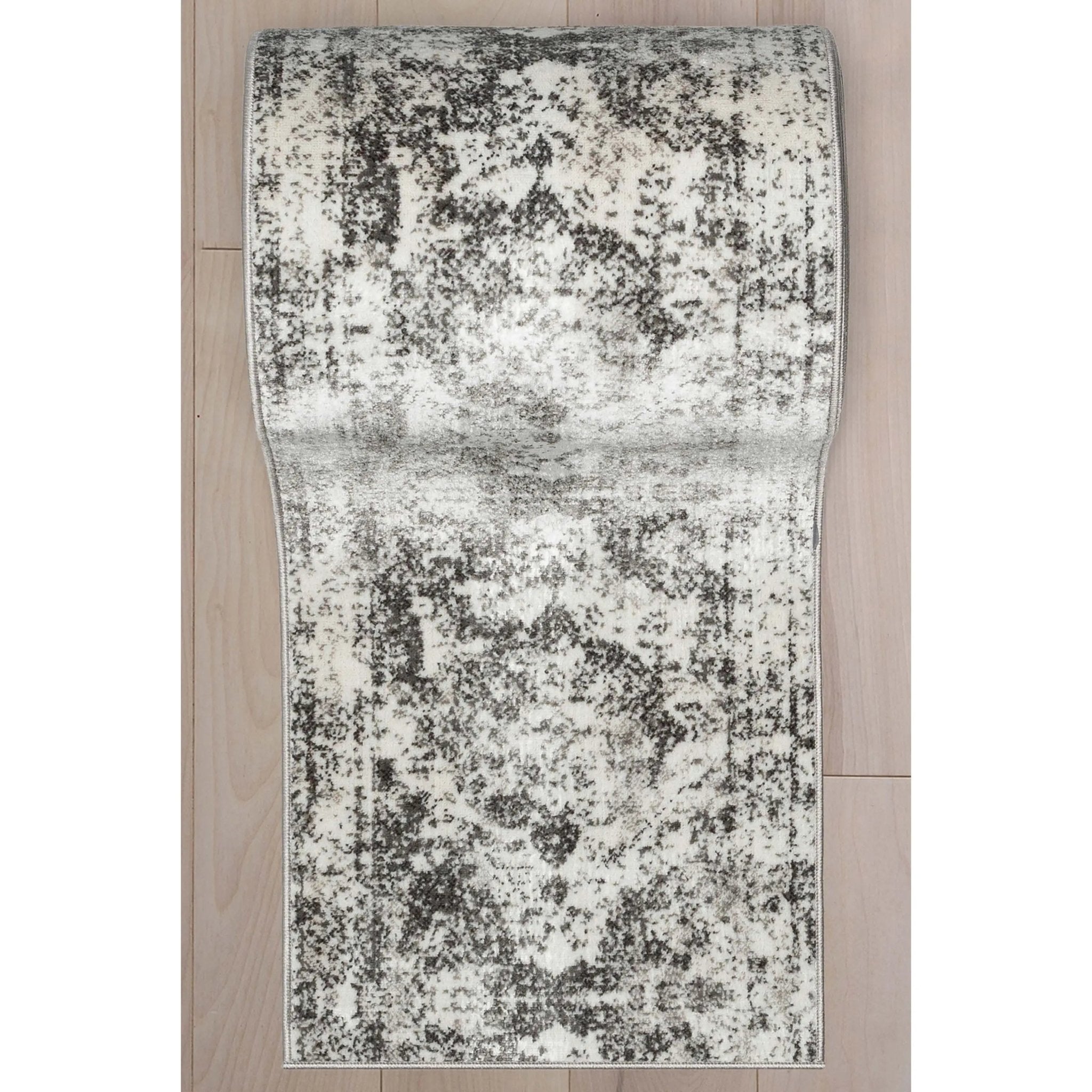 Patras Custom Size Runner Vintage Medallion Oriental Ivory Choose Your Width x Choose Your Length Hallway Runner Rug - Well Woven