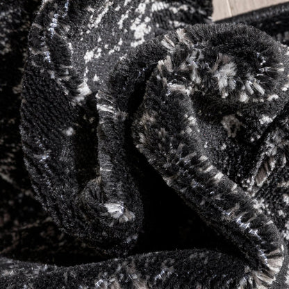 Argos Custom Size Runner Vintage Medallion Oriental Black Choose Your Width x Choose Your Length Hallway Runner Rug - Well Woven