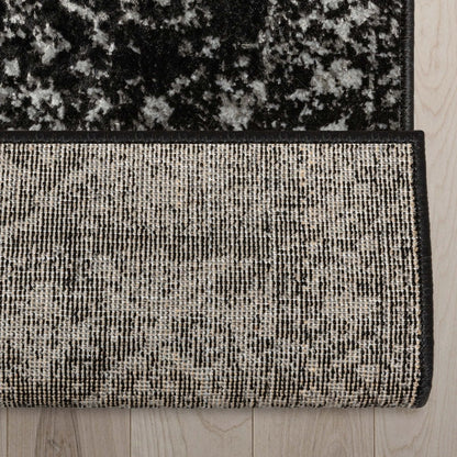 Argos Custom Size Runner Vintage Medallion Oriental Black Choose Your Width x Choose Your Length Hallway Runner Rug - Well Woven