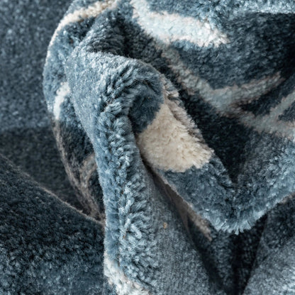 Azra Tribal Medallion Dark Blue Rug Well Woven