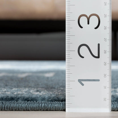 Azra Tribal Medallion Dark Blue Rug Well Woven