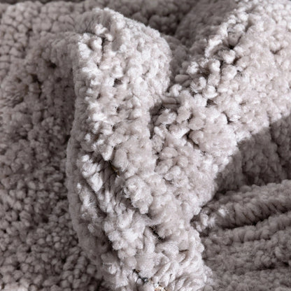 Carlow Solid & Striped Textured Taupe Ivory Ultra Soft High-Low Shag Rug Well Woven