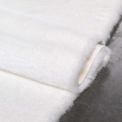 Crest Modern Glam Faux Fur Plush White Shag Rug Well Woven