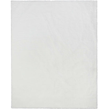 Crest Modern Glam Faux Fur Plush White Shag Rug Well Woven